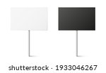 black and white blank boards... | Shutterstock .eps vector #1933046267
