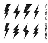 lightning bolt icons with... | Shutterstock .eps vector #1935877747