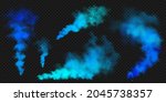 realistic blue colorful smoke... | Shutterstock .eps vector #2045738357