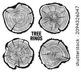 round tree trunk cuts with... | Shutterstock .eps vector #2094326047