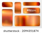 realistic copper banners... | Shutterstock .eps vector #2094351874
