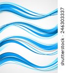 vector abstract curved lines... | Shutterstock .eps vector #246303337