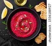 Baked Beet Hummus With Toasted...