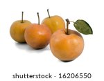 Group Of Nashi Pear Isolated On ...