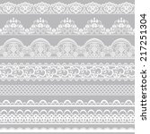 Set Of White Lace Borders...