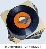 A Pile Of 45 Rpm Vinyl Records...