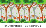 cute nature background with... | Shutterstock .eps vector #374384971