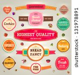 set of retro bakery labels ... | Shutterstock .eps vector #131978891