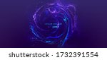 glowing particles liquid... | Shutterstock .eps vector #1732391554