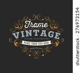 vintage frame for luxury logos  ... | Shutterstock .eps vector #276973154