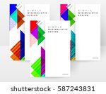 memphis geometric background... | Shutterstock .eps vector #587243831