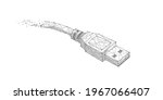 usb data cable .technological... | Shutterstock .eps vector #1967066407