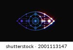 eye scanner .cyber eye on a... | Shutterstock . vector #2001113147