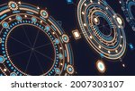 electronic interface of the... | Shutterstock . vector #2007303107