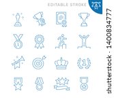 awards related icons. editable... | Shutterstock .eps vector #1400834777