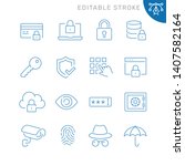 security related icons.... | Shutterstock .eps vector #1407582164