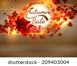 Autumn Sale Background With...