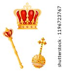 Crown  Scepter And Orb On A...