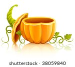 opened orange pumpkin vegetable ... | Shutterstock .eps vector #38059840
