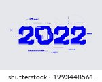 2022 logo future text design.... | Shutterstock .eps vector #1993448561
