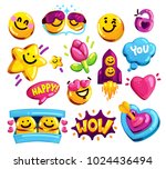 smiley face love and friends... | Shutterstock .eps vector #1024436494