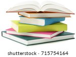 Stack Of Books Isolated On...