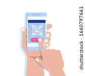 use smartphone for qr code... | Shutterstock .eps vector #1660797661