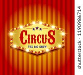 carnival banner. circus. fun... | Shutterstock . vector #1190986714