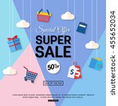 sale discount background for... | Shutterstock .eps vector #455652034