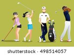 group golfers vector isolated... | Shutterstock .eps vector #498514057