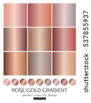 set of rose gold gradients for... | Shutterstock .eps vector #537855937