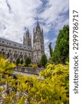 Small photo of QUITO, ECUADOR - MARCH 10, 2023: Basilica of the National Vow exterior. Quito, Ecuador.