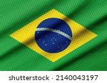Brasil Flag On Texture Sports....