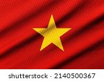 Vietnam Flag On Texture Sports. ...