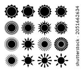 set of sun icons. 16 different... | Shutterstock . vector #2051662634