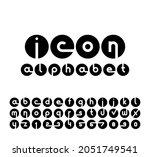 icons alphabet set. collection... | Shutterstock . vector #2051749541