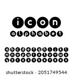 icons alphabet set. collection... | Shutterstock . vector #2051749544