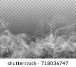 vector realistic smoke on the... | Shutterstock .eps vector #718036747