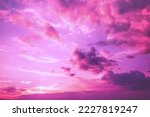 Beautiful purple pink cloudy sky at sunset. Sky texture, abstract nature background