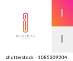 i letter logo initials design... | Shutterstock .eps vector #1085309204
