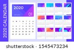 2020 calendar minimal gradient... | Shutterstock .eps vector #1545473234