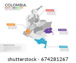 colombia map infographics... | Shutterstock .eps vector #674281267