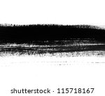 black hand painted brush stroke ... | Shutterstock . vector #115718167