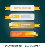 a set of vector promo banners... | Shutterstock .eps vector #117802954