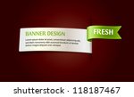 vector banner with green silky... | Shutterstock .eps vector #118187467