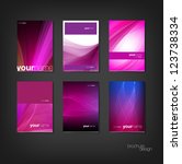 purple vector brochure  ... | Shutterstock .eps vector #123738334