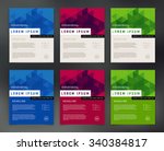 vector flyer design templates... | Shutterstock .eps vector #340384817