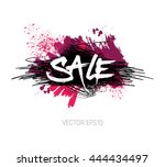 vector grungy scribble banner   ... | Shutterstock .eps vector #444434497