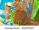 Photo of Decorated blue gift bag | Free christmas images