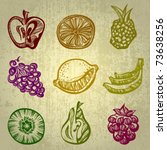 Vector Set Of Fruit Icons